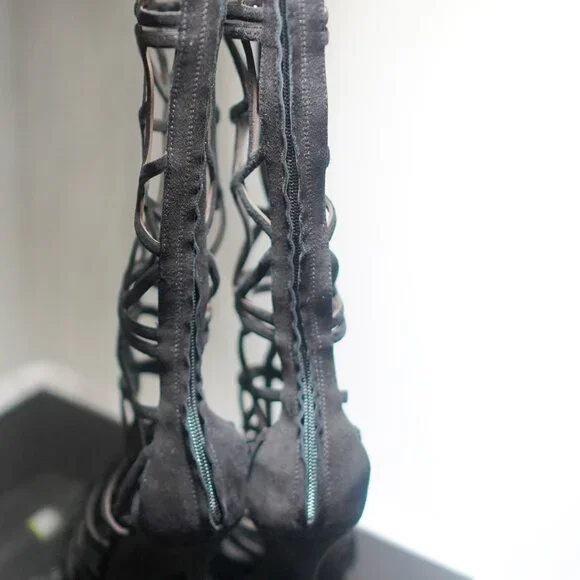 Dsquared2 Runway SS2015 Laser Cut Suede Gladiator Boots - Picture 6 of 8